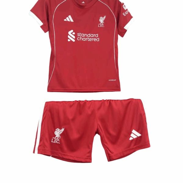 25/26 Liverpool Home Kids Kit (Shorts+Jersey) - Image 3