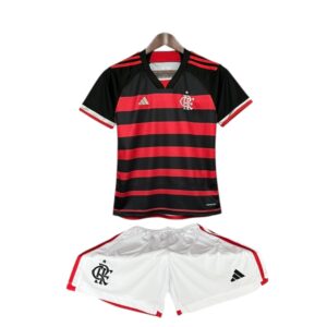 24/25 Flamengo Home Kids Kit (Shorts+Jersey)