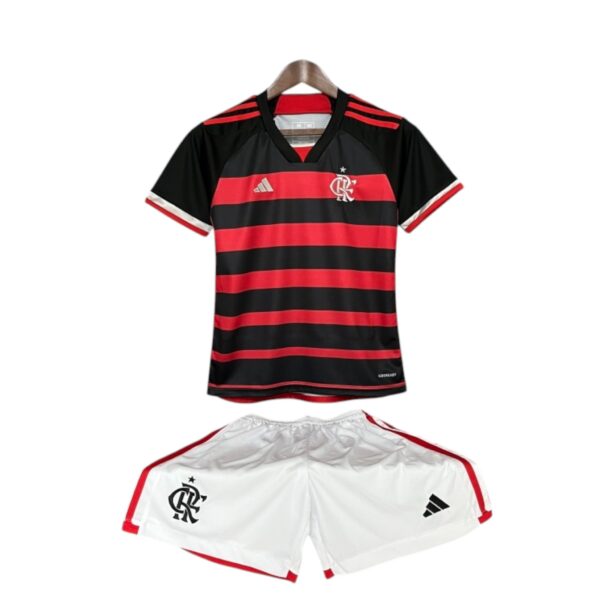 24/25 Flamengo Home Kids Kit (Shorts+Jersey)