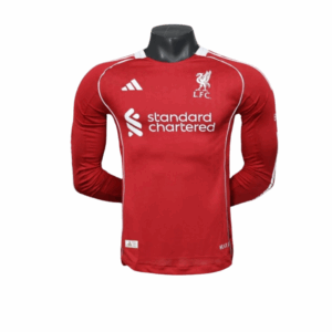 25/26 Liverpool Home Long Sleeve Player Version